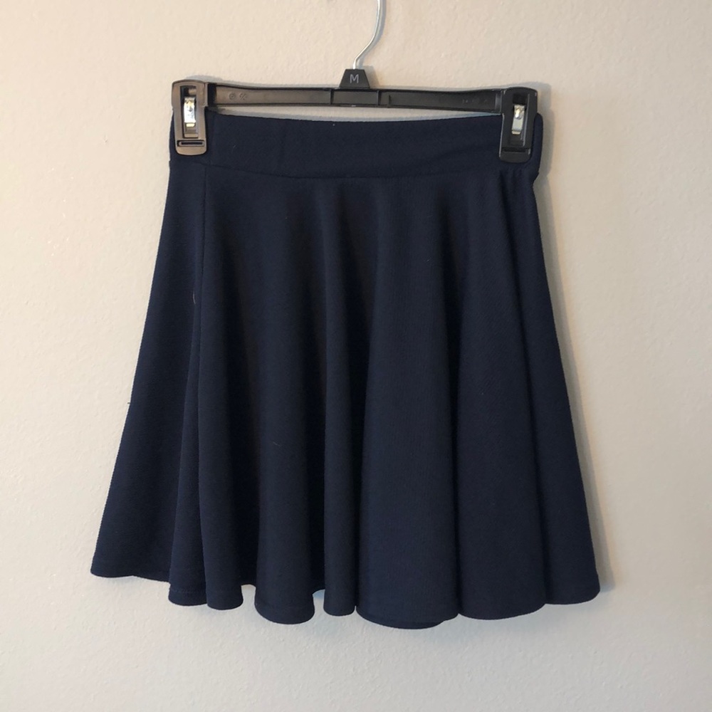 Dark blue high waisted skirt